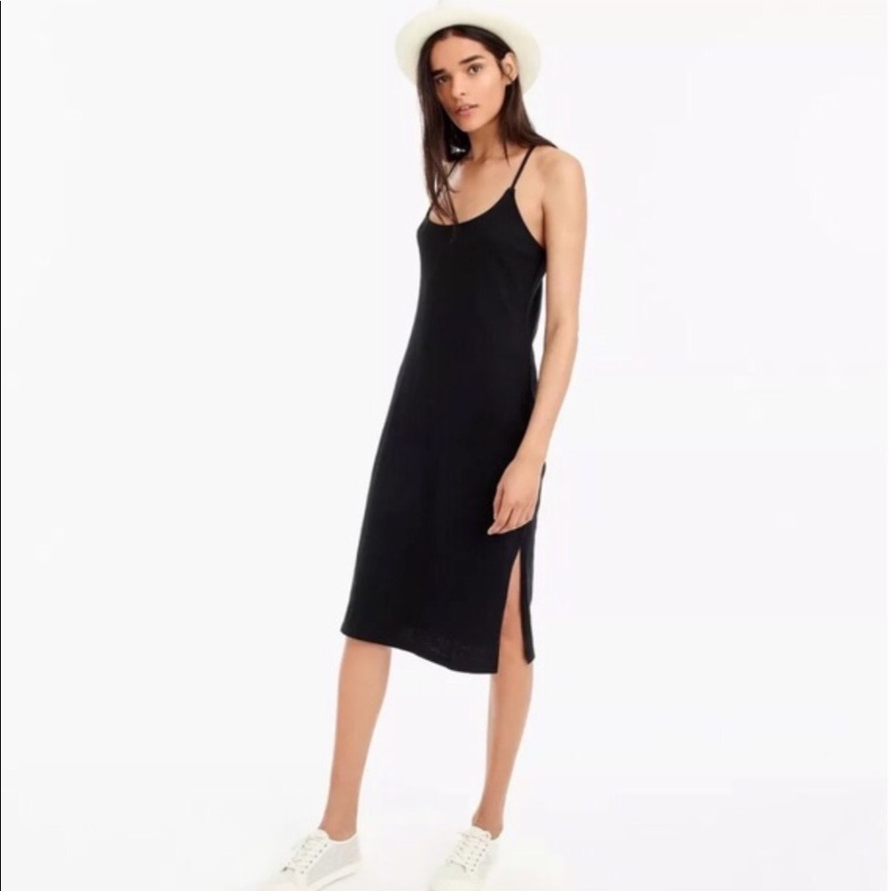 J Crew Strappy Midi Dress Black